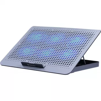 Nešiojamojo kompiuterio aušinimo padėklas DEFENDER NS-520 15,6 colio nešiojamiesiems kompiuteriams, metalinis korpusas, 6 ventiliatoriai, 2x USB, apšvietimas