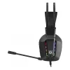 Laidinės USB žaidimų ausinės DEFENDER GOTHIC RGB su mikrofonu, juodos