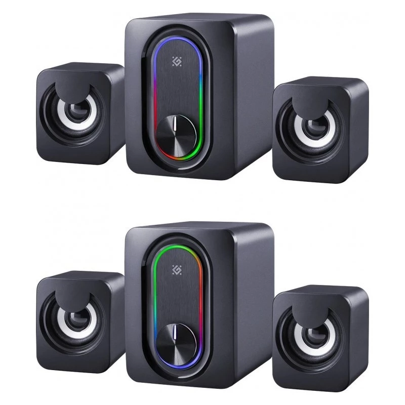 DEFENDER 2.1 kompiuterių kolonėlės G14 — 11W, USB maitinimas, Bluetooth, RGB LED