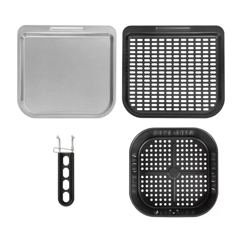 Karšto oro gruzdintuvė GreenBlue GB950 1800 W, 10 l talpa, 8 programos, jutiklinis skydelis, laikmatis, juoda