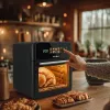Karšto oro gruzdintuvė GreenBlue GB950 1800 W, 10 l talpa, 8 programos, jutiklinis skydelis, laikmatis, juoda