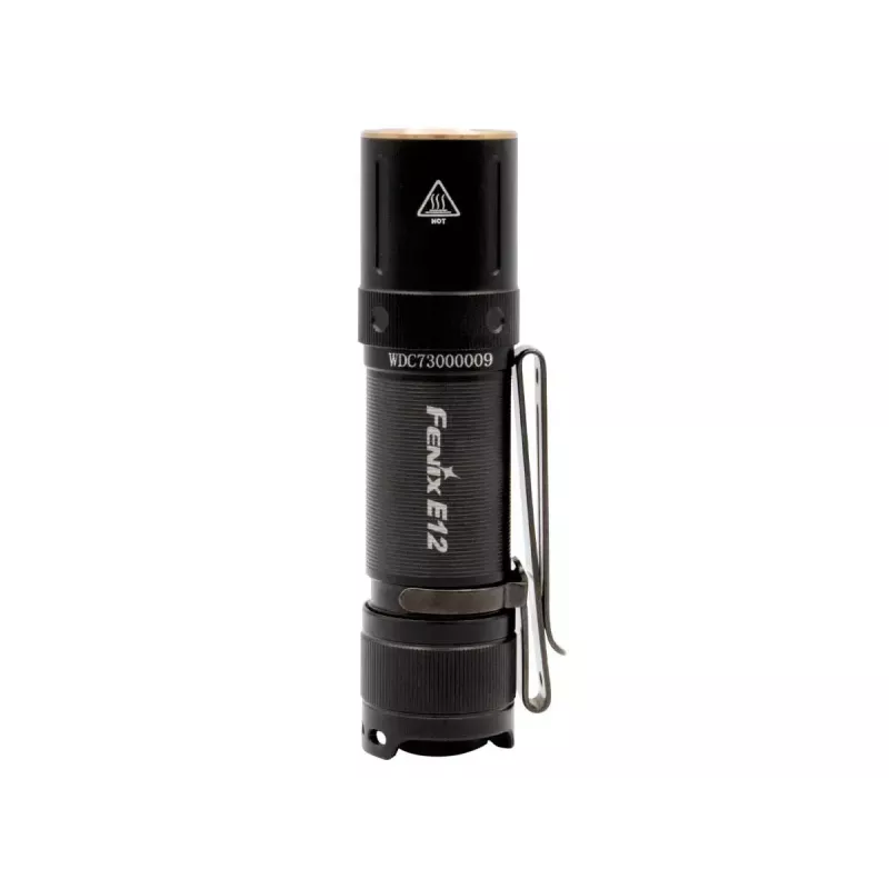 Rankinis žibintuvėlis Fenix E12 V2.0 juodas LED aliuminis IP68 50000 val.