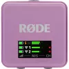 Belaidis peteliškinis mikrofonas Rode Wireless Go III liliowy 2,4 GHz kompaktiškas dizainas