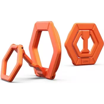 UAG Urban Armor Gear magnetinis žiedas-stovas | Laikiklis / laikymo žiedas su stovo funkcija | skirtas MagSafe ir UAG dėklams su įmontuotu magnetu | degintos oranžinės spalvos