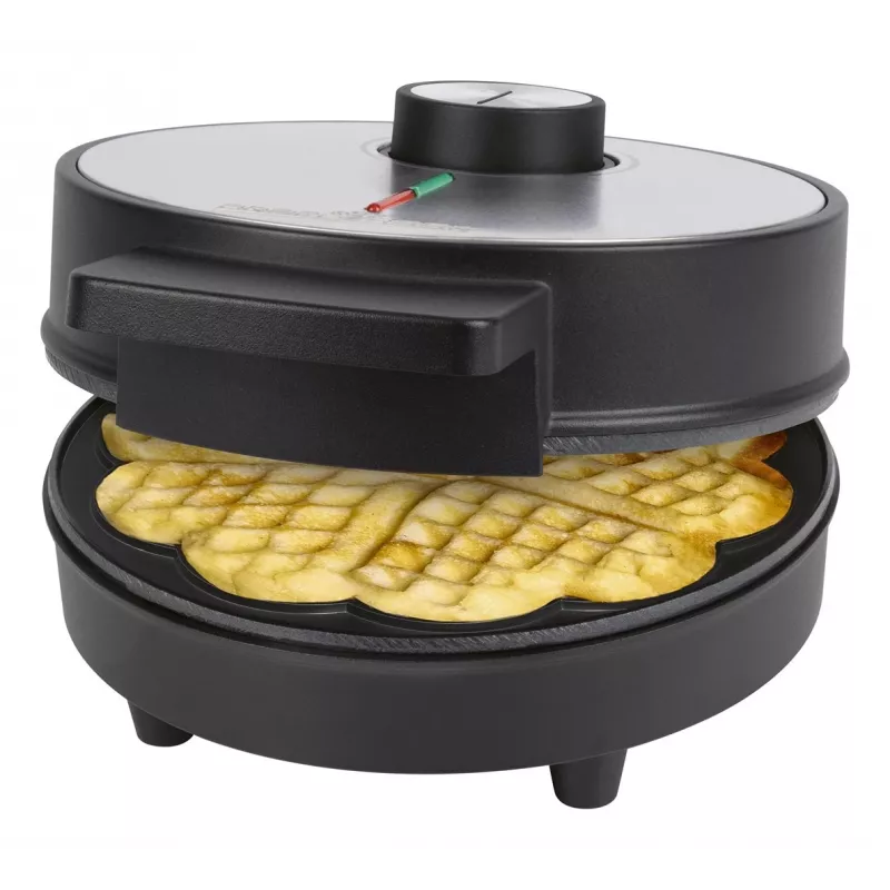 Vaflių keptuvė ProfiCook PC-WA 1314 — 5 širdelės formos vafliai, 1200 W, juoda/nerūdijantis plienas
