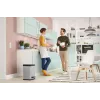 Hailo Öko duo Plus M 18 L stačiakampė plieninė virtuvės atliekų dėžė, 2 skyriai, sidabrinė
