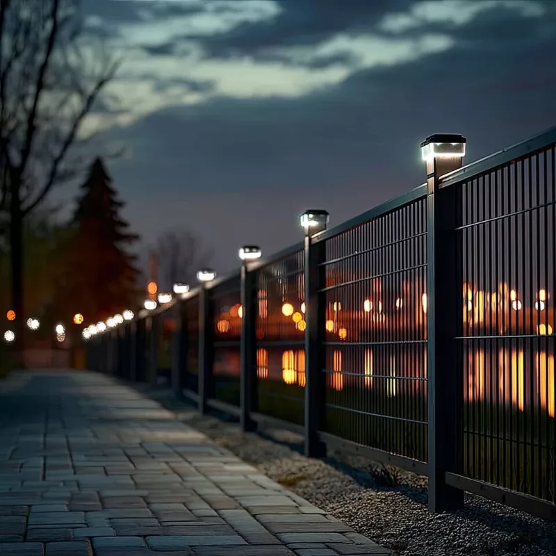 „GreenBlue GB127 WW“ saulės energija maitinamas LED stulpinis šviestuvas — 3200K neutrali balta, 80×80 mm voko formos gaubtas, NiMH baterija