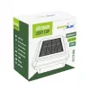 Saulės energija maitinamas LED stulpo šviestuvas GreenBlue GB128 WW, 3200K neutrali balta, gaubto formos gaubtas, 100x100 mm, juodas