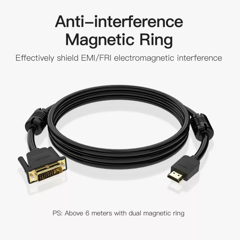 HDMI į DVI laidas 5M/JUODAS Abfbj Vention