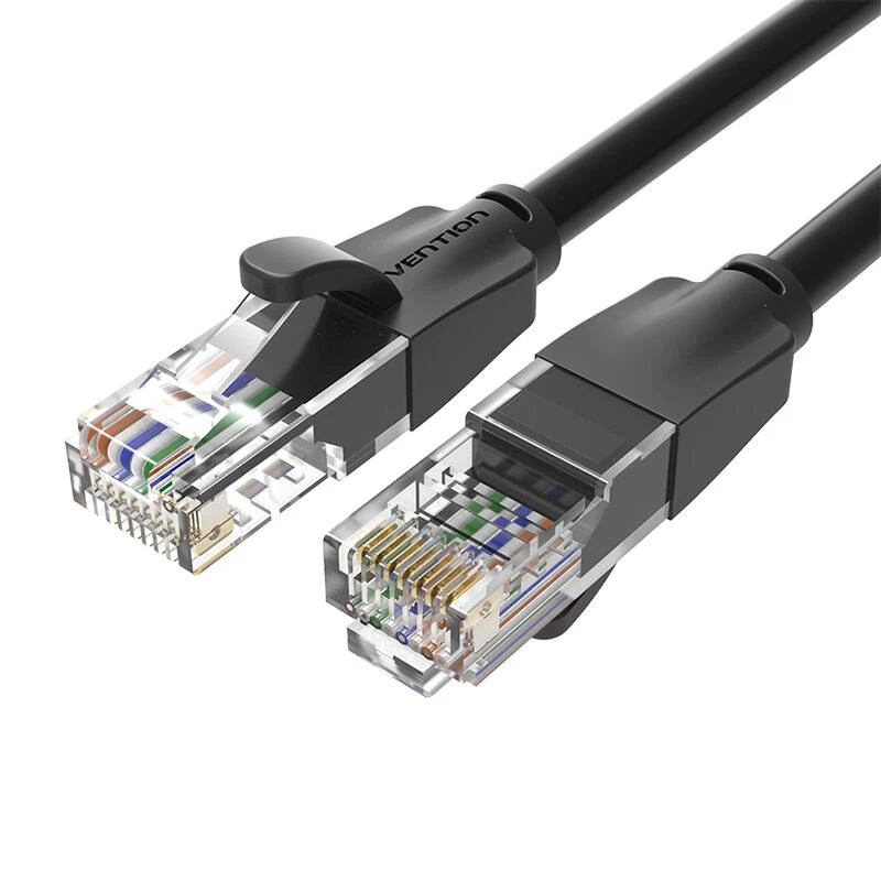Tinklo kabelis UTP CAT6 Vention IBEBG RJ45 Ethernet 1000Mbps 1,5m Juodas