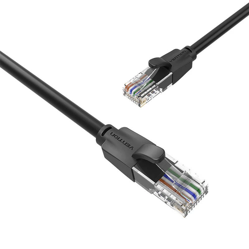 Tinklo kabelis UTP CAT6 Vention IBEBG RJ45 Ethernet 1000Mbps 1,5m Juodas