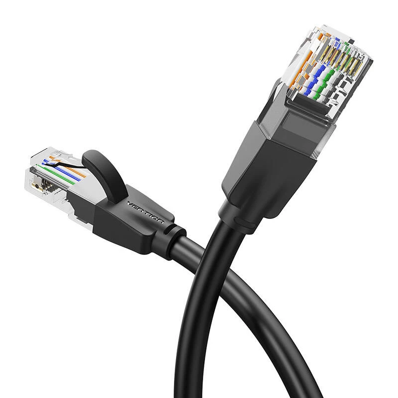Tinklo kabelis UTP CAT6 Vention IBEBG RJ45 Ethernet 1000Mbps 1,5m Juodas