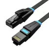 Plokščas tinklo kabelis UTP CAT6 Vention IBJBI RJ45 Ethernet 1000Mbps 3m Juodas