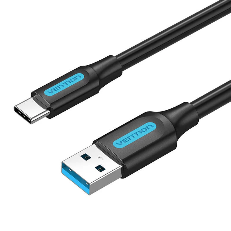 USB 3.0 A į USB-C kabelis Vention COZBH 2m juoda PVC