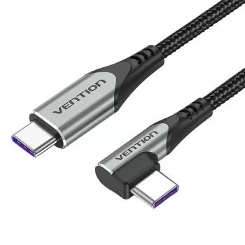 Vention TAKHF USB-C į USB-C 5A kampinis laidas (pilkas)