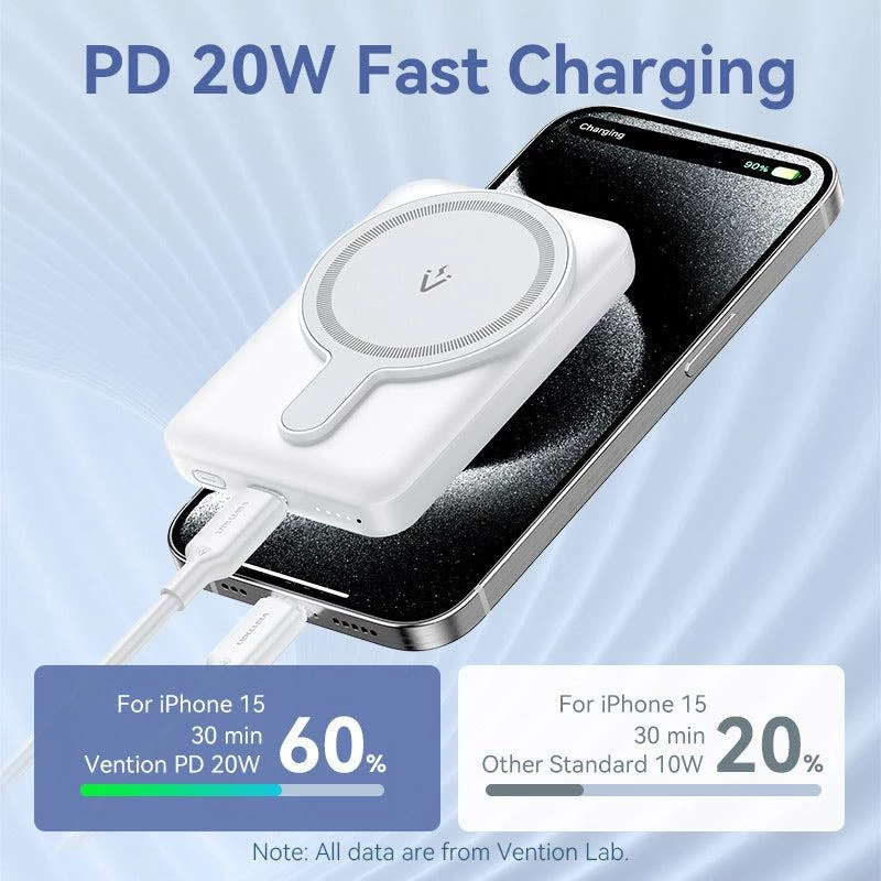 Išorinė baterija Wrl 5000MAH 20W/MAGNETIC Juoda FHSB0 Vention