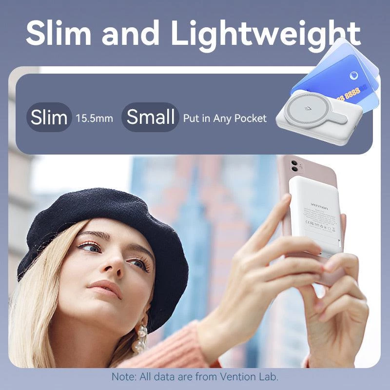 Išorinė baterija Wrl 5000MAH 20W/MAGNETIC Juoda FHSB0 Vention