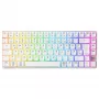 Mechaninio stiliaus kompaktinė belaidė klaviatūra Cherry XTRFY K33 75% QWERTZ vokiečių balta USB + RF + Bluetooth RGB
