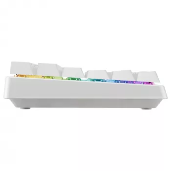 Mechaninio stiliaus kompaktinė belaidė klaviatūra Cherry XTRFY K33 75% QWERTZ vokiečių balta USB + RF + Bluetooth RGB