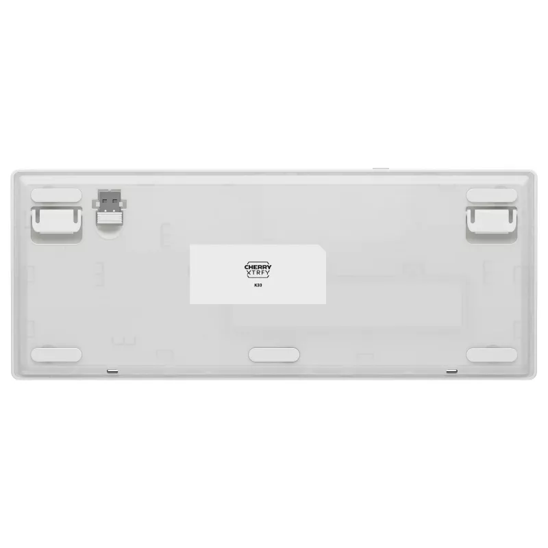 Mechaninio stiliaus kompaktinė belaidė klaviatūra Cherry XTRFY K33 75% QWERTZ vokiečių balta USB + RF + Bluetooth RGB