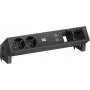 Bachmann DESK2 maitinimo modulis su 2x CEE7/3 lizdais, 2x kompiuterio prievadais, 2x USB įkrovikliu 22W, juodas, 0,2 m GST