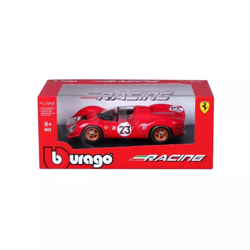 Superautomobilio modelis Bburago Ferrari 330 P4 Daytona, iš anksto surinktas 1:24 masteliu
