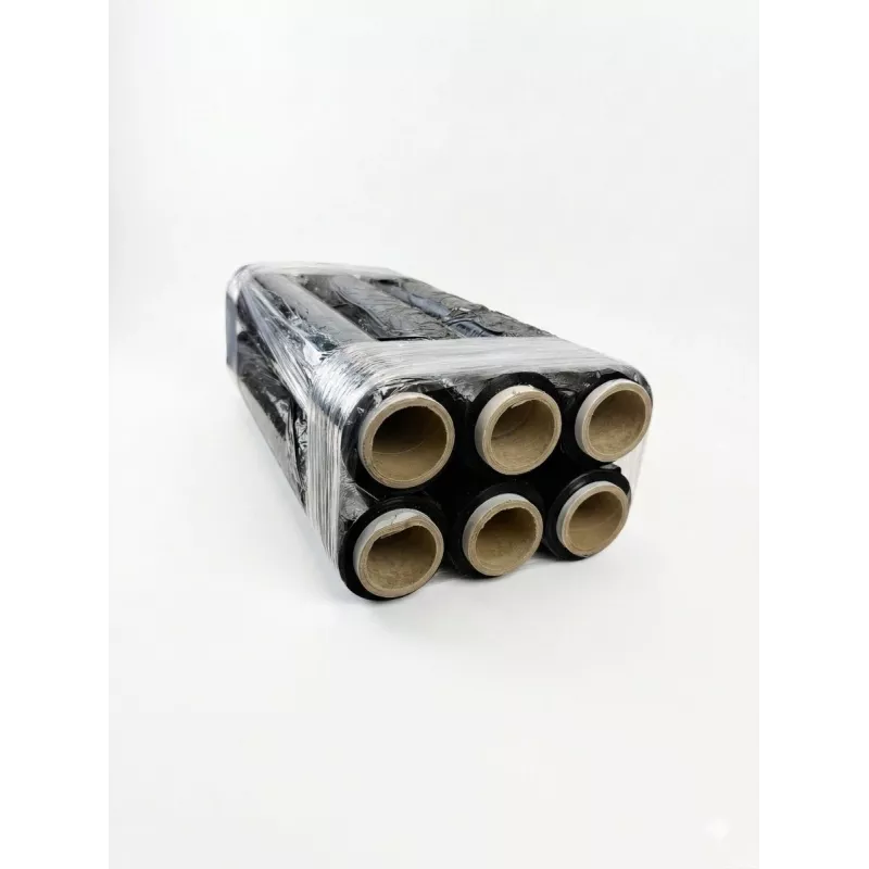 Juoda stretch plėvelė 23mic 1,5kg x 6 BOX
