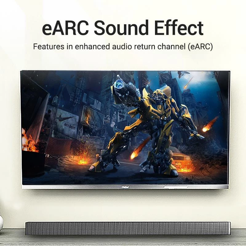 HDMI laidas 8K/3M juodas Aanbi Vention