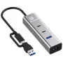 USB šakotuvas GrauGear G-HUB2A2C1-PD 4 prievadų PD — 2x USB-C, 2x USB-A