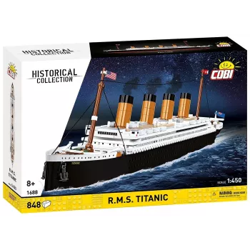 Cobi R.M.S. Titanic statybinių blokelių rinkinys, 848 dalys, kolekcinis laivo modelis