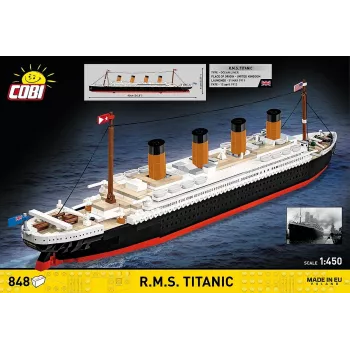 Cobi R.M.S. Titanic statybinių blokelių rinkinys, 848 dalys, kolekcinis laivo modelis