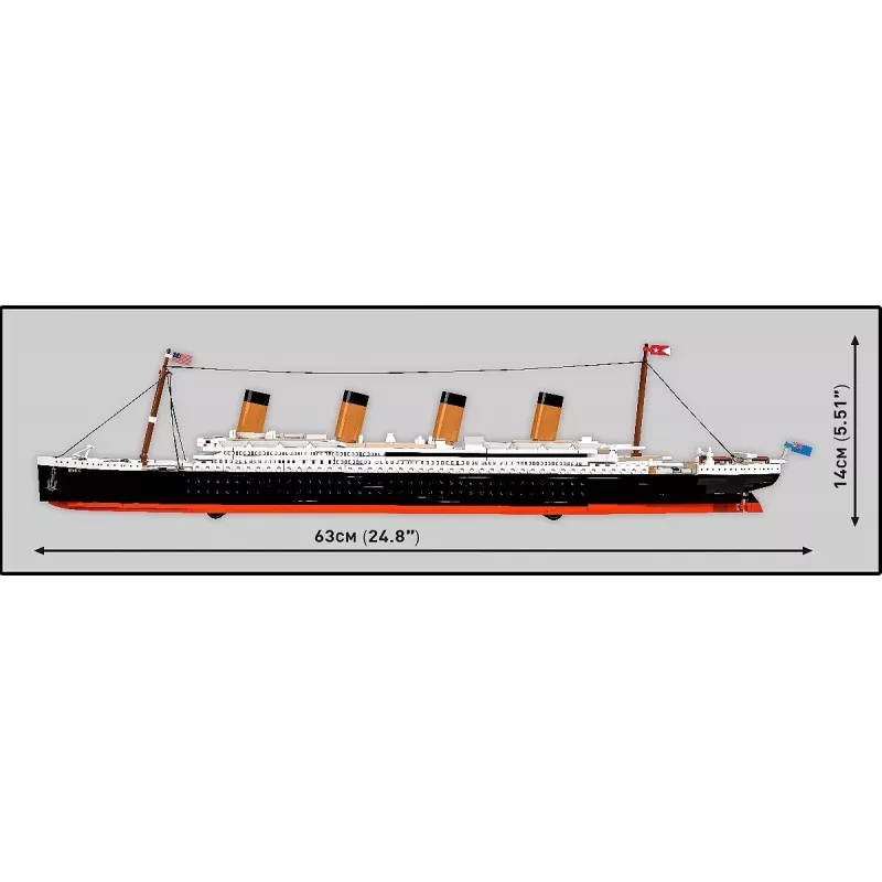 Cobi R.M.S. Titanic statybinių blokelių rinkinys, 848 dalys, kolekcinis laivo modelis