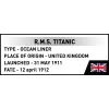 Cobi R.M.S. Titanic statybinių blokelių rinkinys, 848 dalys, kolekcinis laivo modelis