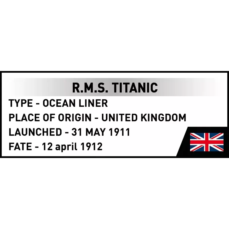 Cobi R.M.S. Titanic statybinių blokelių rinkinys, 848 dalys, kolekcinis laivo modelis