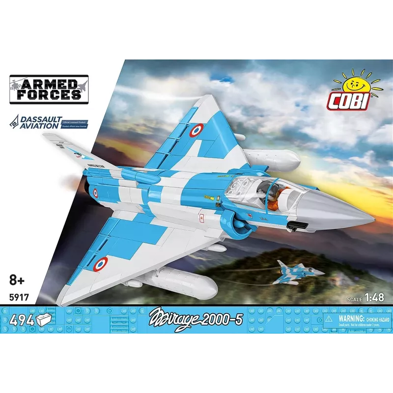 Cobi Mirage 2000-5F plytelių modelio rinkinys, Ginkluotųjų pajėgų serija, 495 dalys, mastelis 1:48