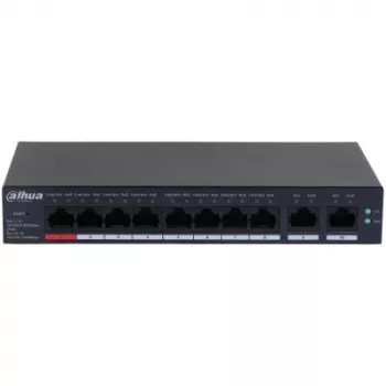 Komutatorius DAHUA CS4010-8GT-110 PoE 10 prievadų, 8 PoE prievadai