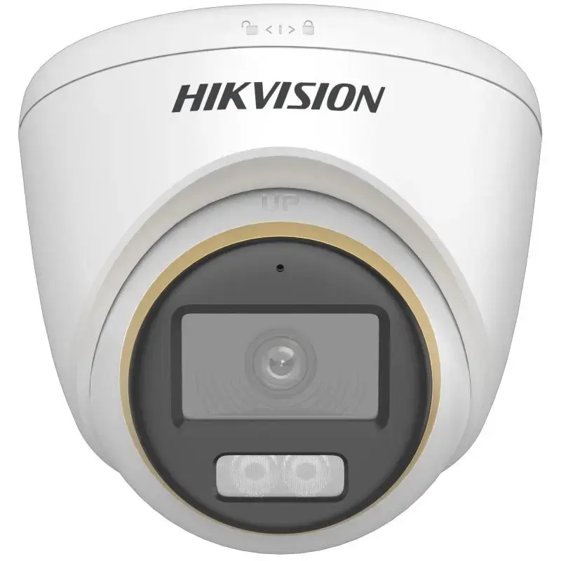 Kupolinė IP stebėjimo kamera Hikvision DS-2CE72DF3T-LFS (ColorVu, 2,8 mm, 1920x1080) montavimui ant lubų, vidaus/lauko