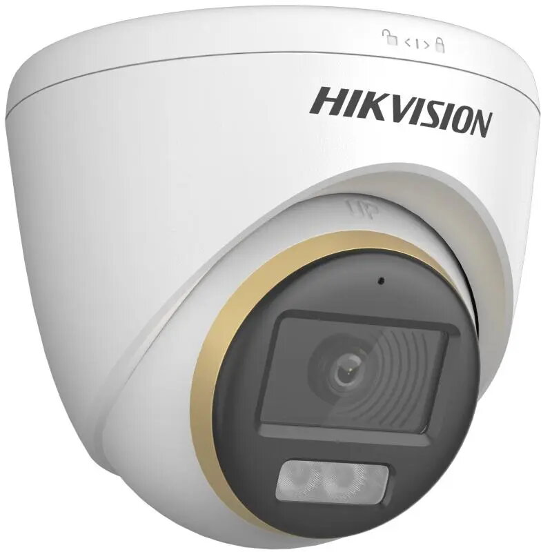 Kupolinė IP stebėjimo kamera Hikvision DS-2CE72DF3T-LFS (ColorVu, 2,8 mm, 1920x1080) montavimui ant lubų, vidaus/lauko