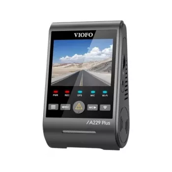 Automobilinė vaizdo kamera VIOFO A229 PLUS 1CH-G GPS — 1 kanalo, 2560×1440, GPS, Wi‑Fi, 2,4 colio ekranas, „MicroSD“ iki 512 GB