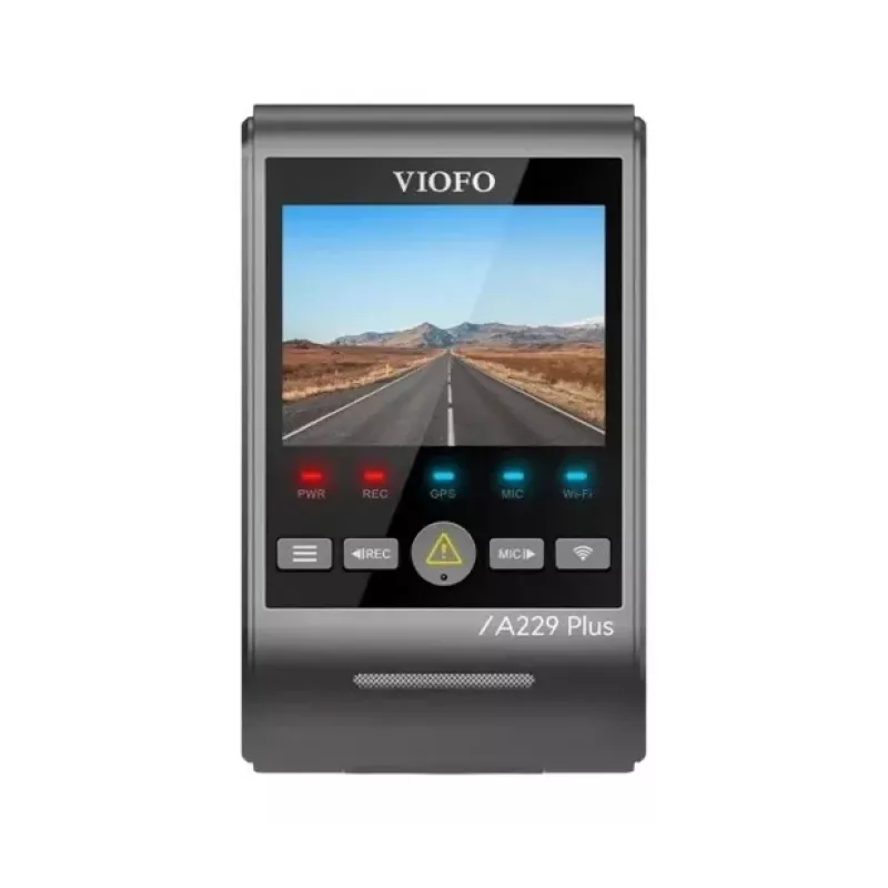 Automobilinė vaizdo kamera VIOFO A229 PLUS 1CH-G GPS — 1 kanalo, 2560×1440, GPS, Wi‑Fi, 2,4 colio ekranas, „MicroSD“ iki 512 GB