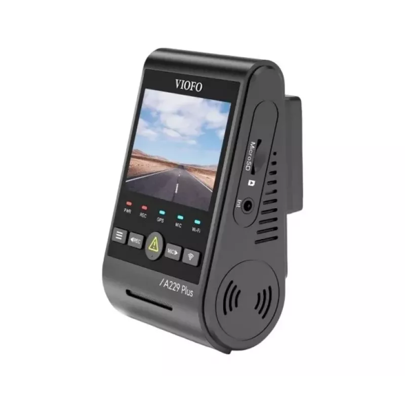 Automobilinė vaizdo kamera VIOFO A229 PLUS 1CH-G GPS — 1 kanalo, 2560×1440, GPS, Wi‑Fi, 2,4 colio ekranas, „MicroSD“ iki 512 GB