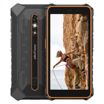 Išmanusis telefonas UleFone RugKing 2 Pro — patikimas telefonas, 4 GB RAM, 128 GB atminties, oranžinis