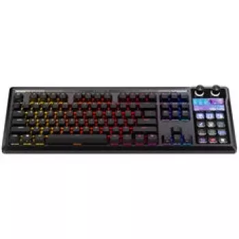 Corsair Galleon 100 SD žaidimų klaviatūra, pilno dydžio, integruotas srauto pultelis, Hot-Swap, DE - juoda