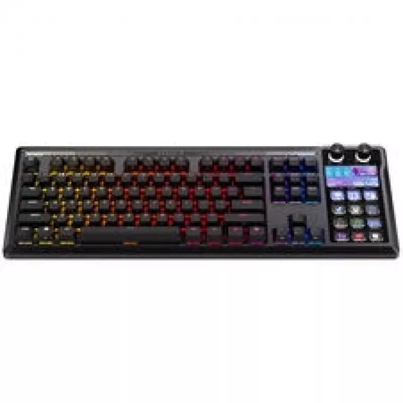 Corsair Galleon 100 SD žaidimų klaviatūra, pilno dydžio, integruotas srauto pultelis, Hot-Swap, DE - juoda