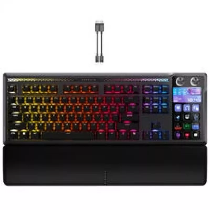 Corsair Galleon 100 SD žaidimų klaviatūra, pilno dydžio, integruotas srauto pultelis, Hot-Swap, DE - juoda