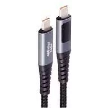 USB-C į USB-C kabelis ShiverPeaks BS14-59035 USB 2.0 0,5 m, paauksuoti kontaktai, magnetiškai ekranuotas, juoda/pilka