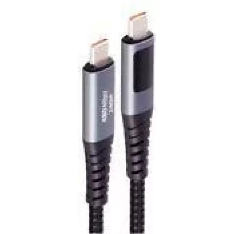 USB C į USB C kabelis ShiverPeaks BS14-59035 USB 2.0, 2 m, auksuoti kontaktai, magnetinis ekranavimas, juoda/pilka