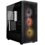 Corsair 3200D RS ARGB PC korpusas, Midi Tower, ATX, grūdintas stiklas - pilkas