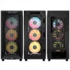 Corsair 3200D RS ARGB PC korpusas, Midi Tower, ATX, grūdintas stiklas - pilkas