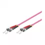 komutacinis kabelis LWL Duplex OM4 (Multimode, 50/125) ST/ST, LSZH, 1m, Good Connections®